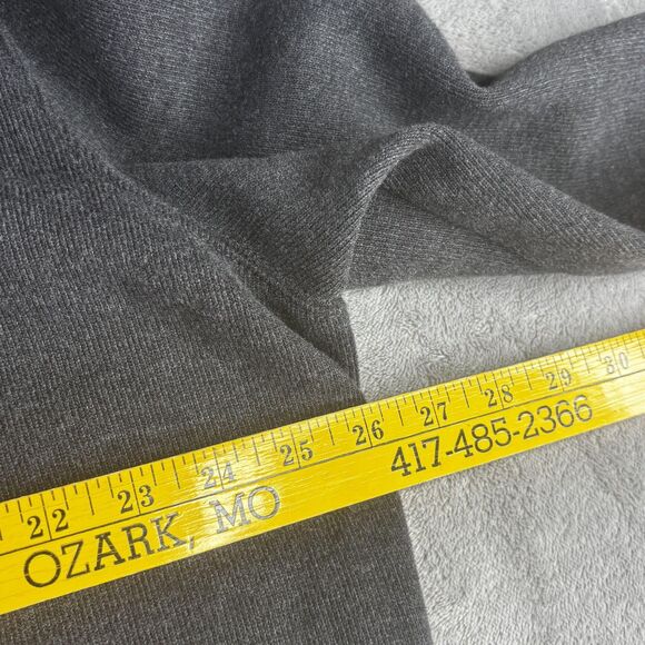 Lands End Pullover Mens 2XL Gray Quarter Zip Sweater Casual Knit Cotton Blend - Picture 7 of 11